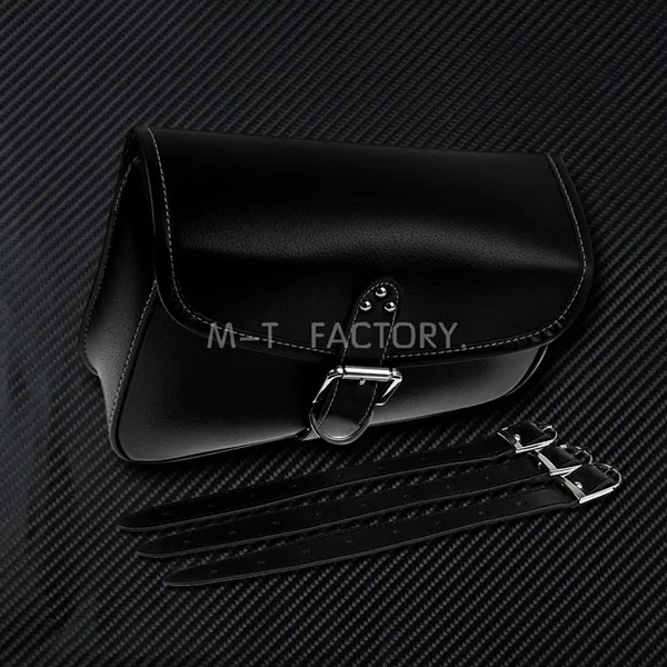 Мотоциклетная сумка для инструментов, сумка для багажа, черная сумка из искусственной кожи, левая/правая/один набор для Harley Sportster XL883 XL1200 - Название цвета: Right
