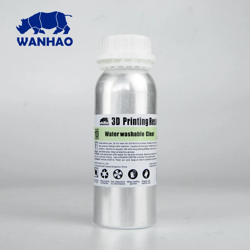 Wanhao вода моющаяся Резина 405NM УФ смола для Wanhao D7 принтер DLP SLA 3d принтер серый белый прозрачный Цвет 1Л(1000 мл/бутылка