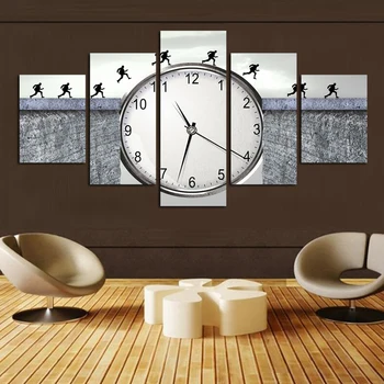 

HD printing classic clock ink painting landscape wall painting living room home decoration frame