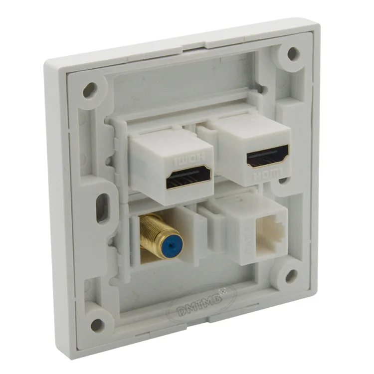 2 порта s HDMI 1 порт F head TV CAT6 RJ45 настенная пластина с разъемами Мама мама|rj45 wall plate|wall