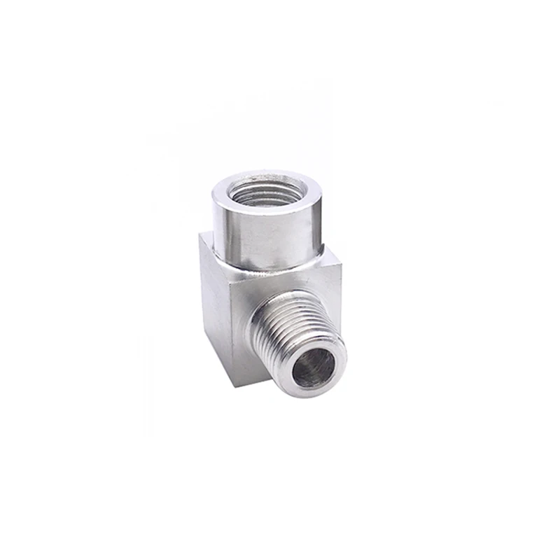 

304 Stainless Steel 1/8" BSP Female x 1/8" BSP Male Thread 90 Degree Elbow High Pressure CNC Pipe Fitting Connector Coupler