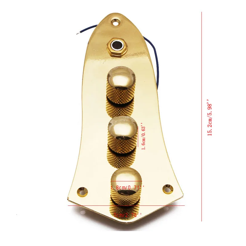 

Gold Prewired Loaded Guitar Control Plate Jazz Bass Guitar Parts