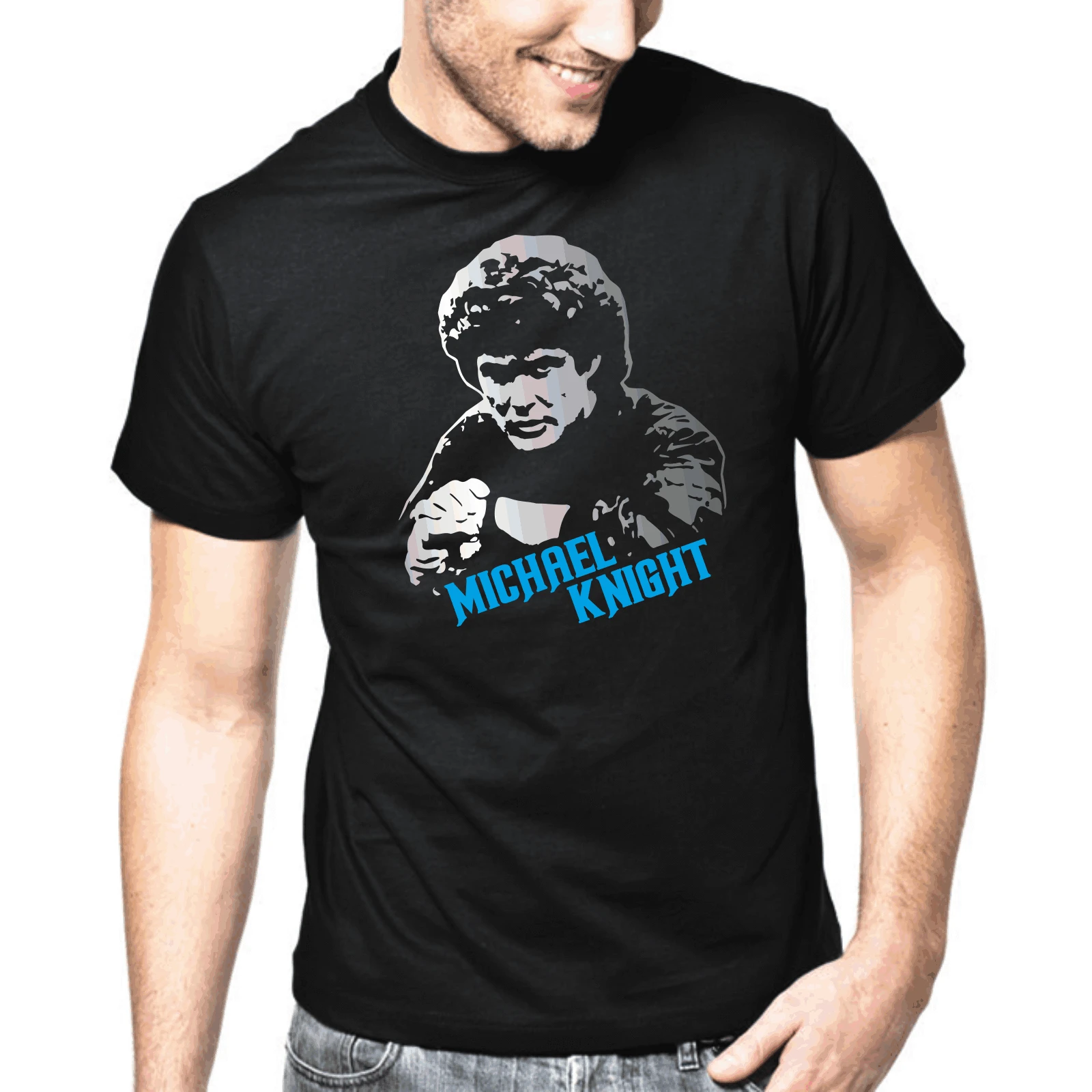 

2019 Hot sale Summer style Michael Knight | KITT | Knight Rider | David Hasselhoff | Kult | T-Shirt Grobe S Tee shirt