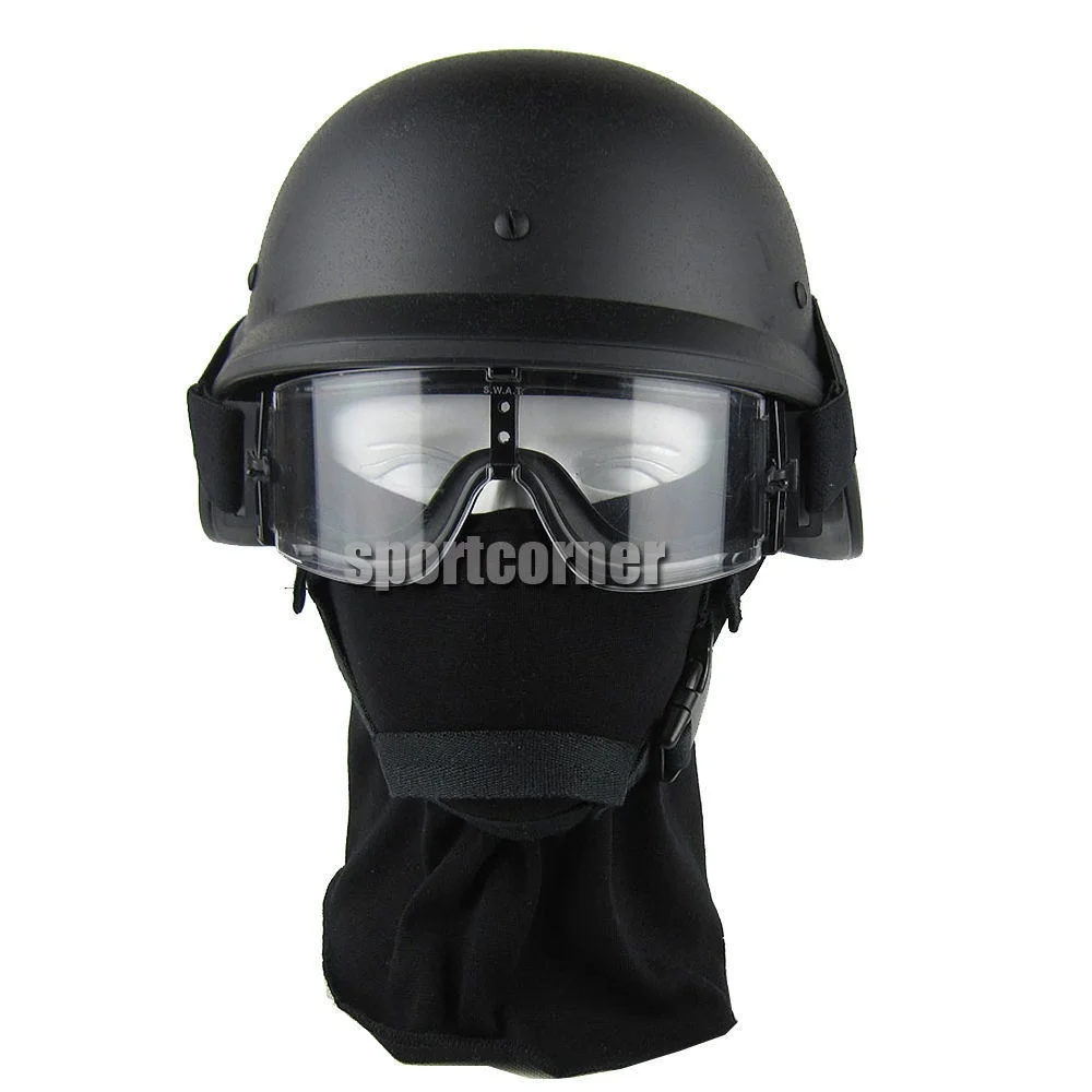 New US plactic Airsoft M88 PASGT Helmet Black +X800 tactical hunting