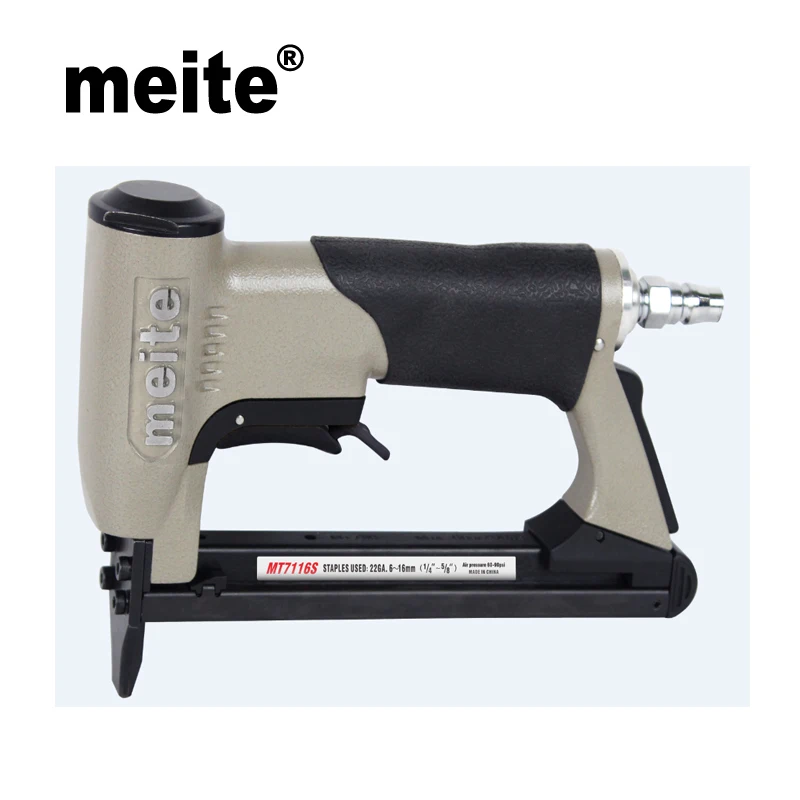 Meite MT7116S 3/8" crown fine wire stapler pneumatic tool gun nailer