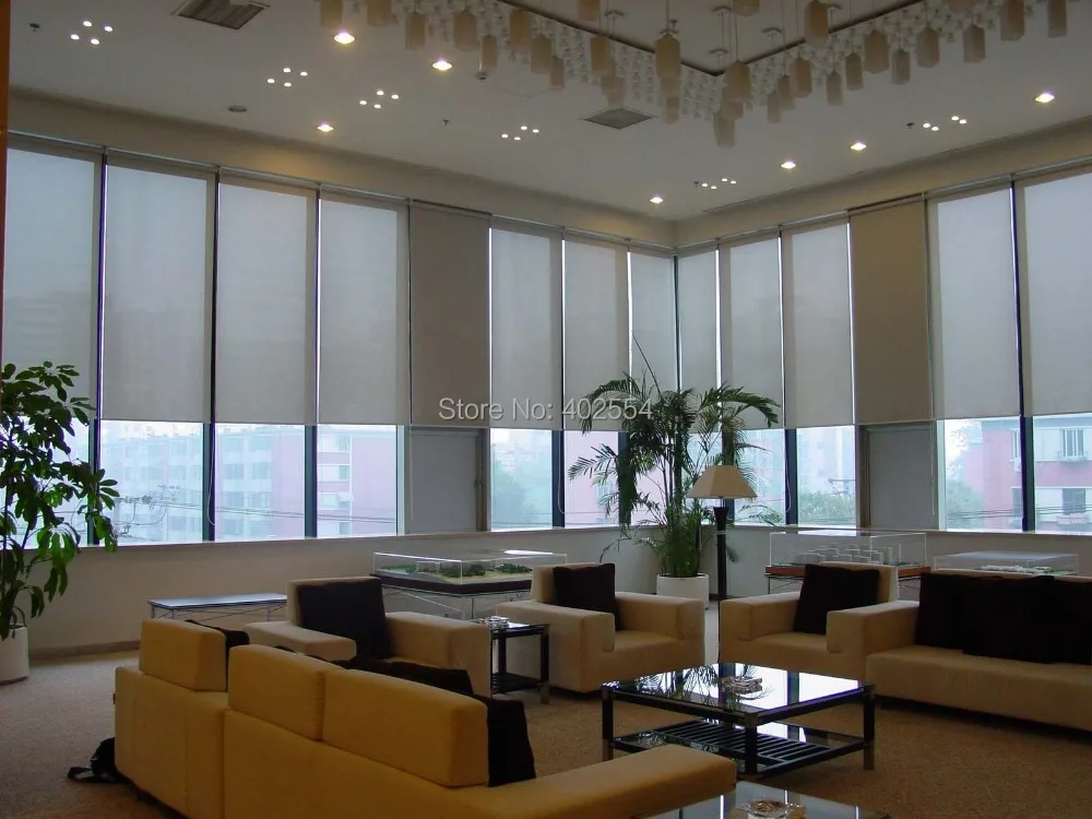 

electric roller shades, 1.6m wide, sunscreen fabric
