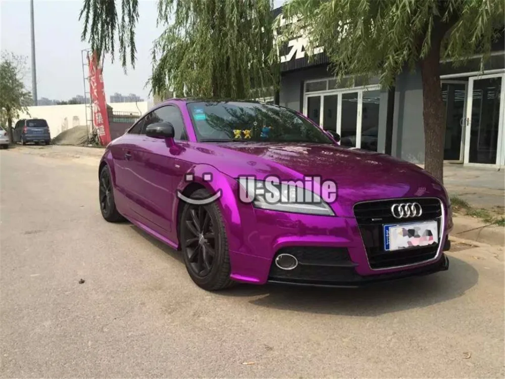 

High Quality Stretchable Violet Chrome Purple Vinyl Film Car Wraps Bubble Free