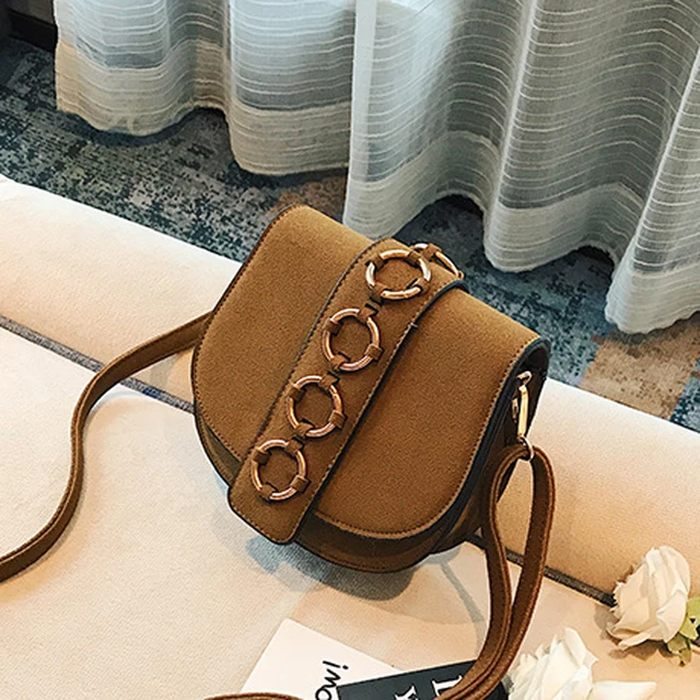 Hot Fashion Designer Girl's round shape Handbag Faux Suede Leather Shoulder Bags High Quality