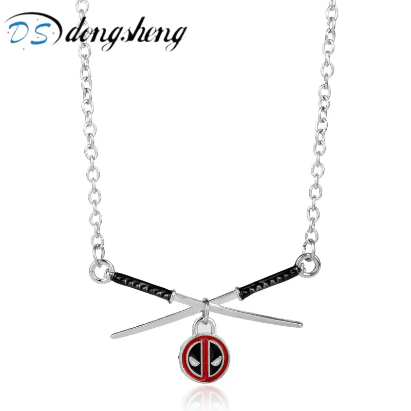 

dongsheng Movies DC Comics Marvel X-Man Super Heroe Pendant Necklace Deadpool Dog Tags Enamel Mask Pendant Necklace-30