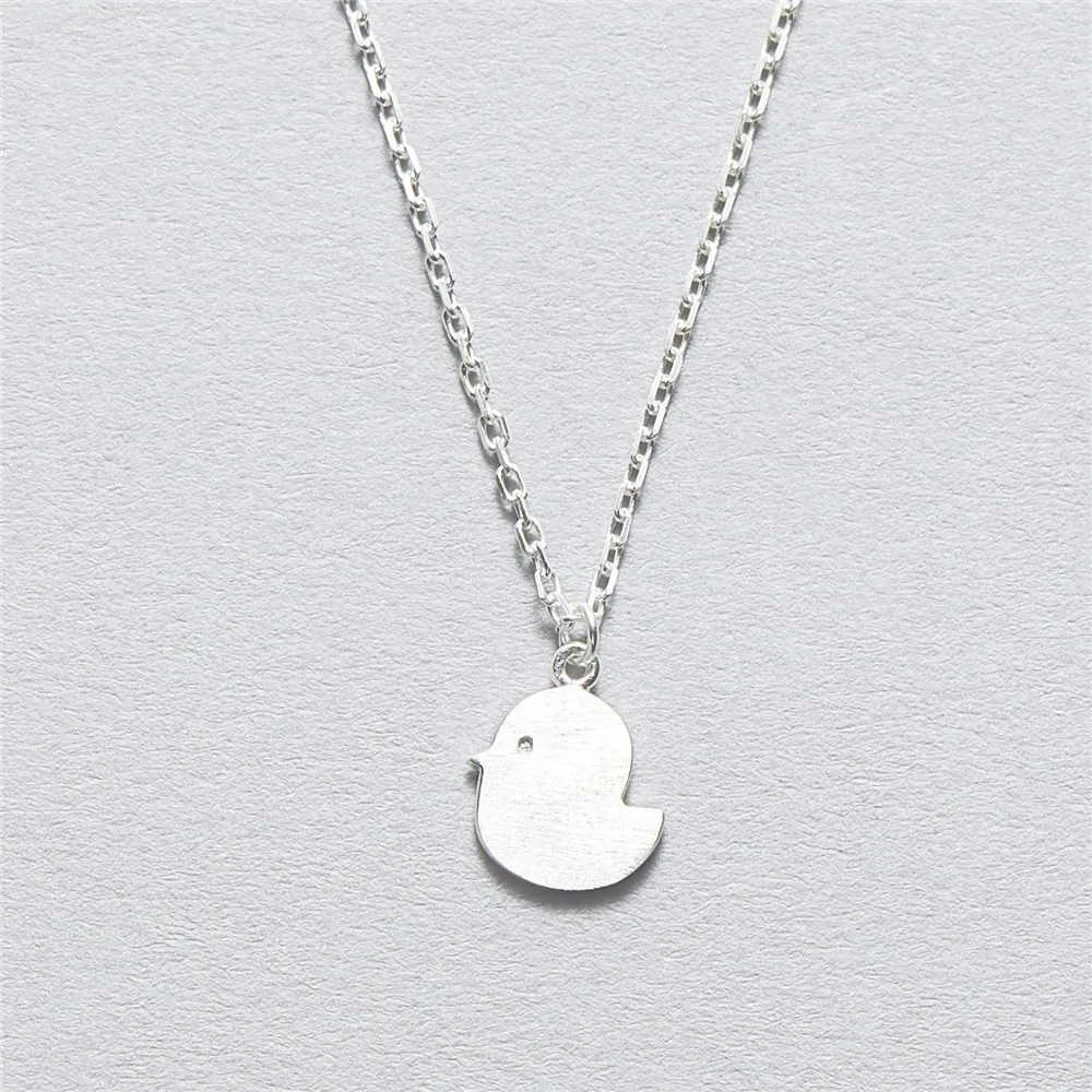 cute chick necklace 100% 925 Sterling silver nacklace Jewellery Clavicle chain pendant charms gift