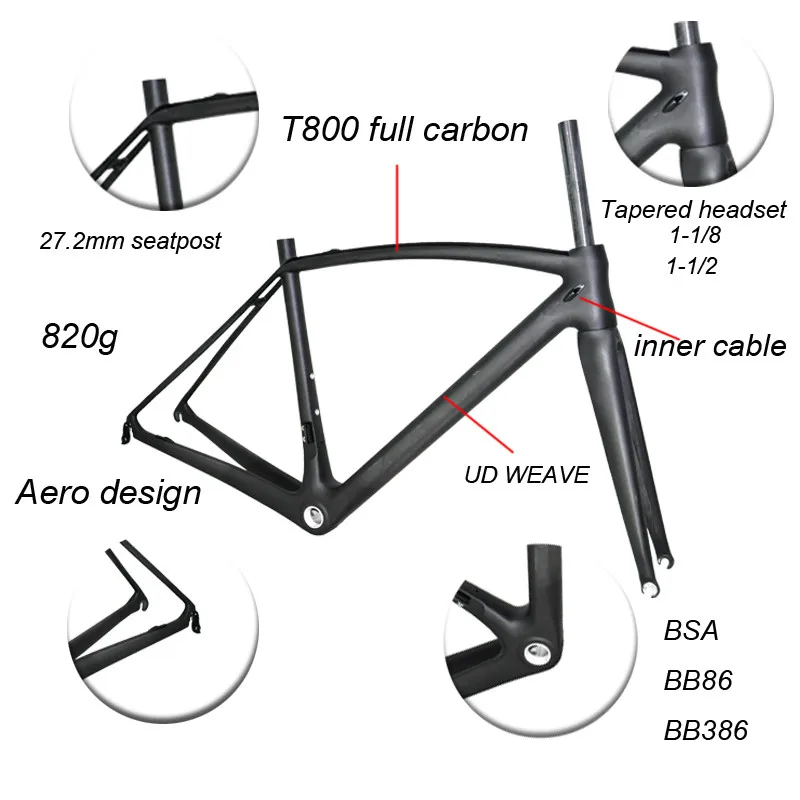 Sale Dengfu new arrival FM208 high quality super light di2 road frame 980g FULL carbon T800 700C CARBON ROAD FRAMESET 9