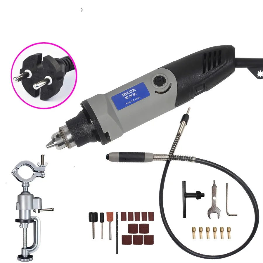 

400W Dremel Style Electric Variable Speed Dremel Rotary Tool Mini Drill Grinding Machine Mini Grinder With 24pcs