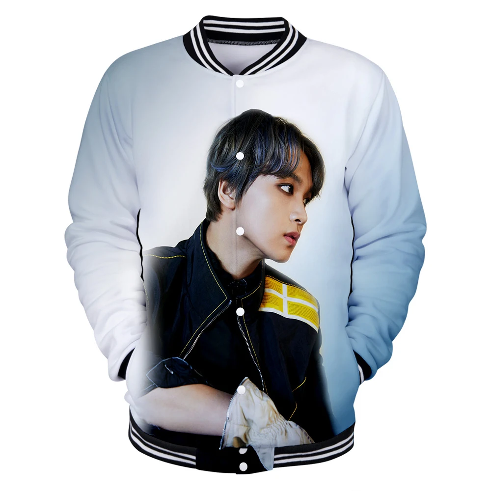 NCT127 альбом Kpop Бейсбол Униформа Женская Весенняя Повседневная Harajuku Kpop NCT127 бейсбольные куртки одежда плюс размер 4XL для женщин