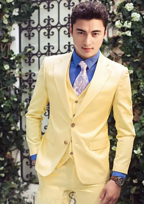 Three-piece Set Blazer Men Formal Dress 