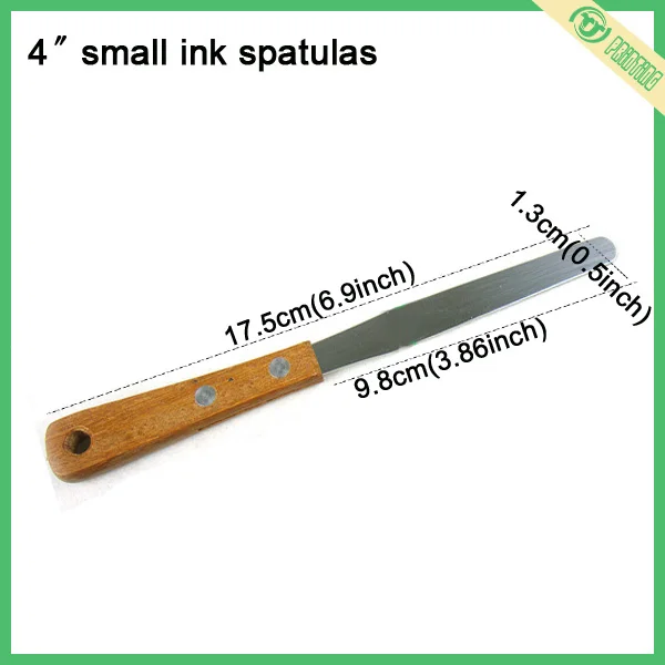

Free shipping 1"-18" wooden handle stainless steel ink spatulas/knife for screen printing