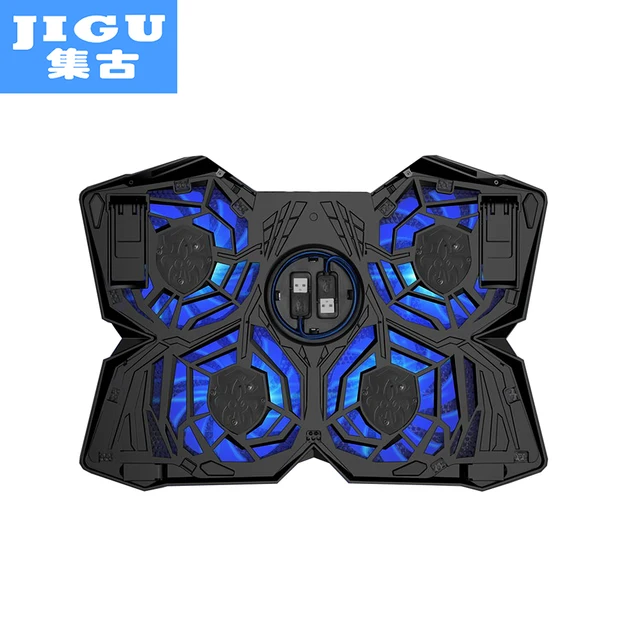Flash Sale JIGU 4 FAN 2 USB Laptop Cooler Air Exhaust Cooling Fan CPU Cooler for Notebook computer hardware cooling 12'-17' Notebook Laptop
