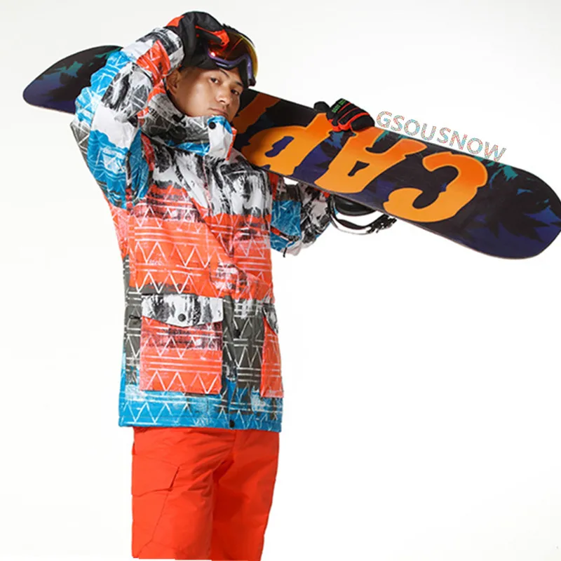 Gsou الشتاء الانطباع 2018 جودة عالية للرجال ملابس تزلج السوبر الدافئة تزلج الرياضة snowboard دثار يندبروف waterproo Gsou الشتاء الانطباع 2018 جودة عالية للرجال ملابس تزلج السوبر الدافئة تزلج الرياضة snowboard دثار يندبروف waterproo