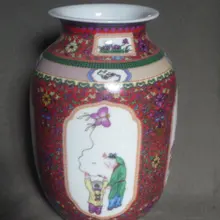 Редкий династии Цин фарфоровая ваза, Восточное Рождество