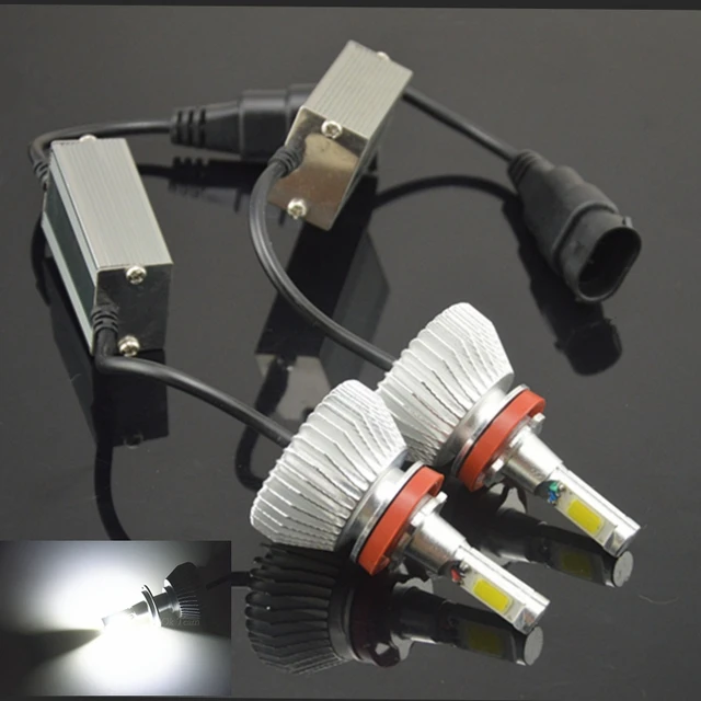 2pcs H1 H3 H4 H7 H11 80W 6000K 12V/24V LED Headlight Conversion Kit
