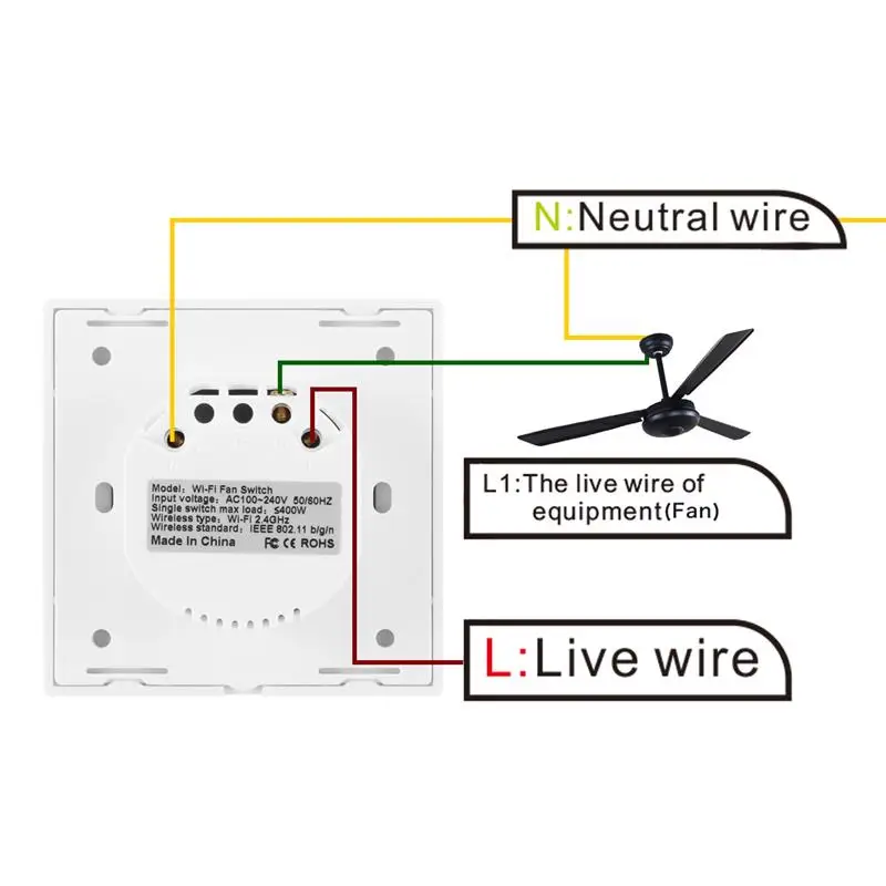 Wi Fi Smart переключатель потолочного вентилятора приложение ПДУ для умного дома, с таймером, совместим с Alexa и Google и скорость управление совместимость с Alexa Google дома нет концентратора требуется США ЕС