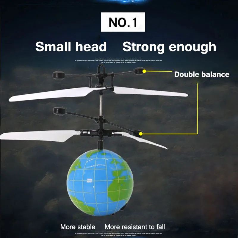Инфракрасный индукционный беспилотный Летающий светодиодный фонарь с подсветкой, шариковый вертолет для детей, игрушка для детей, распознавание жестов, нет необходимости использовать пульт дистанционного управления