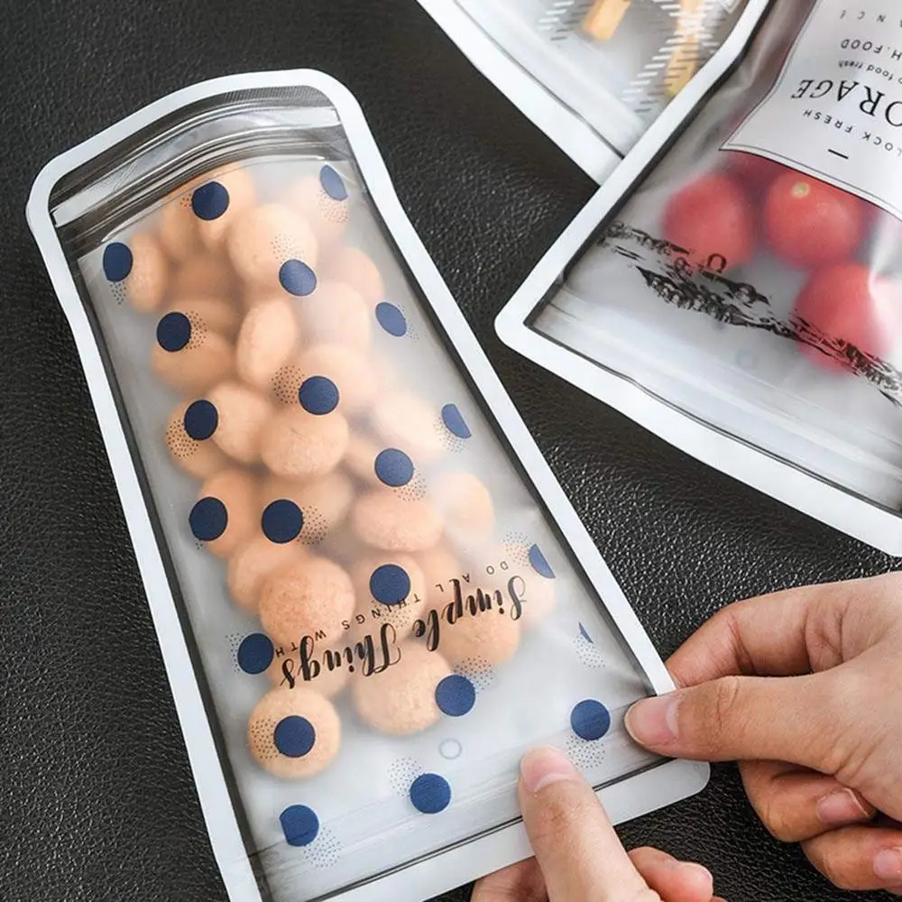 Food Sealed Bag Portable Transparent Snack Storage Bag Travel Fruit food dried fruit Moisture-Proof Sealed bag