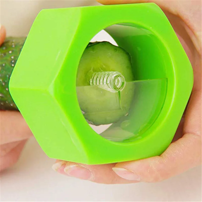Creative Multi-Purpose Vegetable Cutter Screw Cucumber Slicer Plastic Peeler Fruit Spiralizer Salad Cutter Fruits Tool Creative Multi-Purpose Vegetable Cutter Screw Cucumber Slicer Plastic Peeler Fruit Spiralizer Salad Cutter Fruits Tool