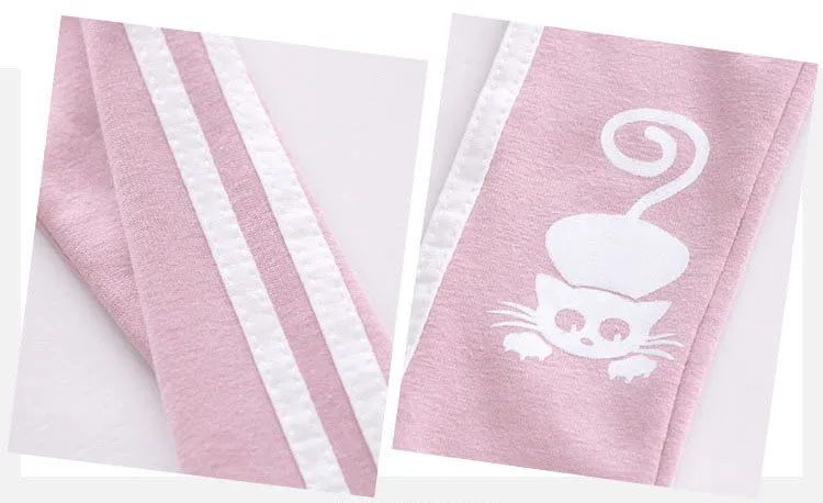 cat character kids skinny full length black pink pencil girls leggings girl pants school 2017 spring autumn children clothing 4 5 6 7 8 9 10 11 12 13 14  years old little big teenage girls children trousers girls tight pants (10)