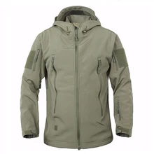 Outdoor Military Tactical Jacket Men Shark Skin Softshell Jacket Waterproof Windproof Hiking Jacket Camouflage Clothing K0030