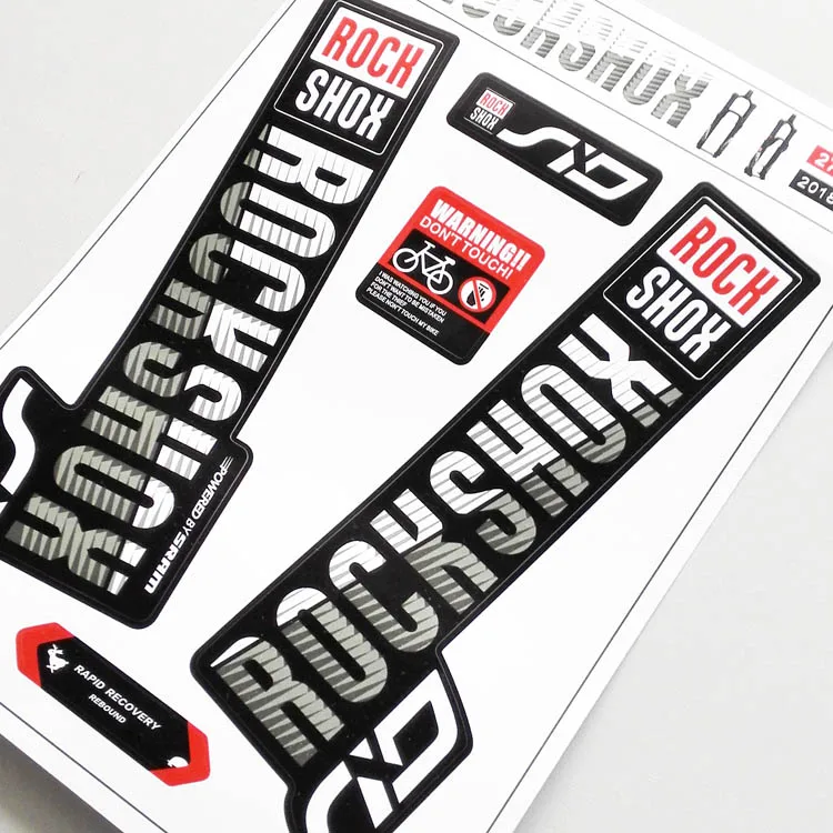 Rock Shox LYRIK 2018 Mountain Bike Cycling Decal Kit Sticker Adhesive Gray
