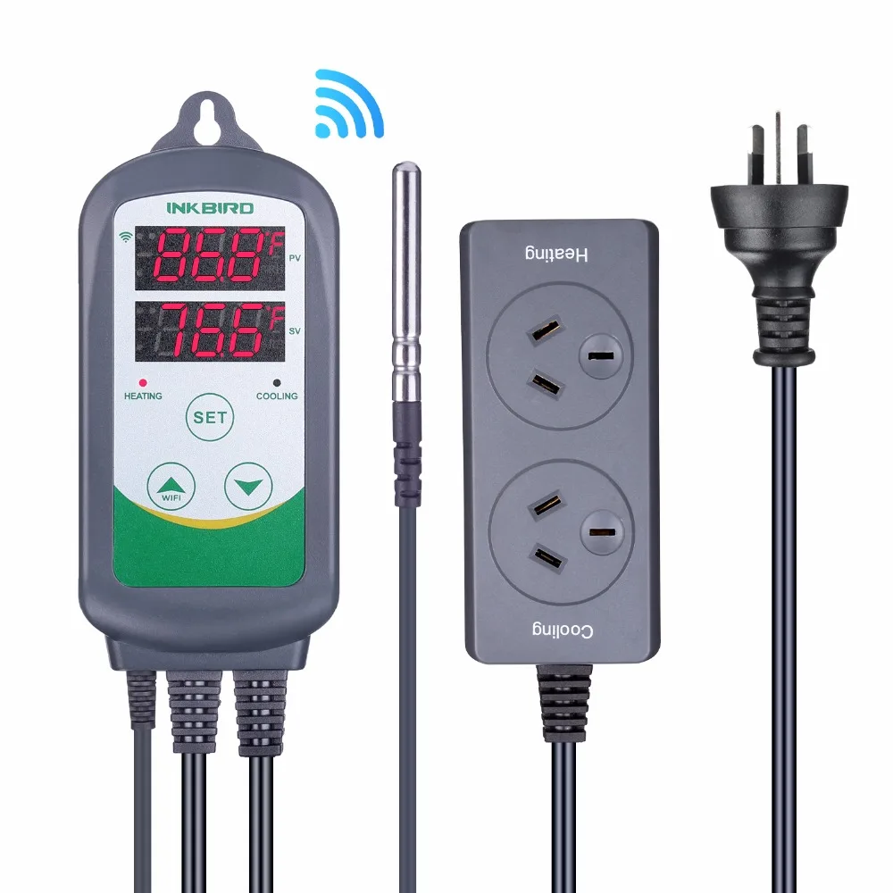 Inkbird ITC-308 AU Plug wifi цифровой температурный контроллер нагревательный Охлаждающий термостат терморегулятор для домашнего пивоварения инкубатор