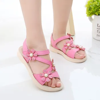 

Summer Baby Girl Breathable Anti-Slip Flower Design Sandals Beach Shoes