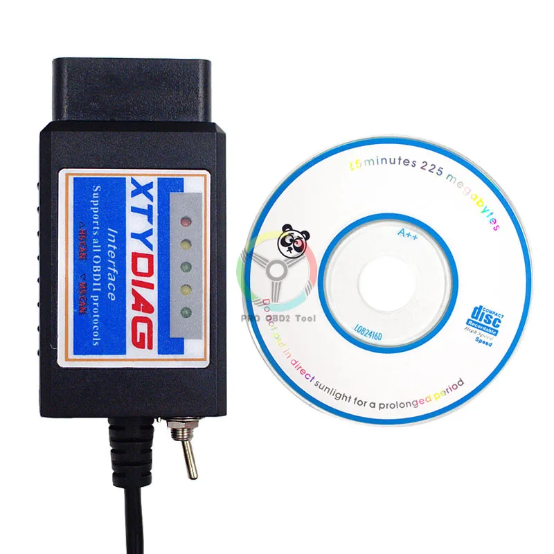 Высокое качество PIC18F25K80 чип ELM327 V1.5 USB Переключатель ELM 327 HS CAN/MS CAN для Forscan OBD2 диагностический сканер