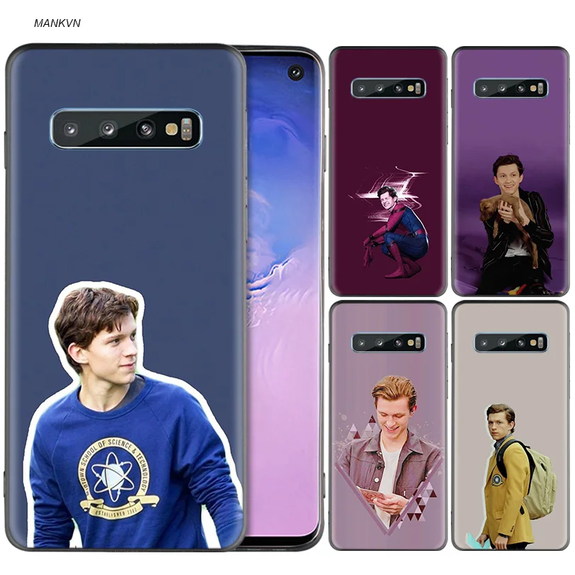 

Tom Holland Black Silicone Case for Samsung Galaxy M20 S10e S10 S9 M10 S8 Plus 5G S7 S6 Edge Cover Coque