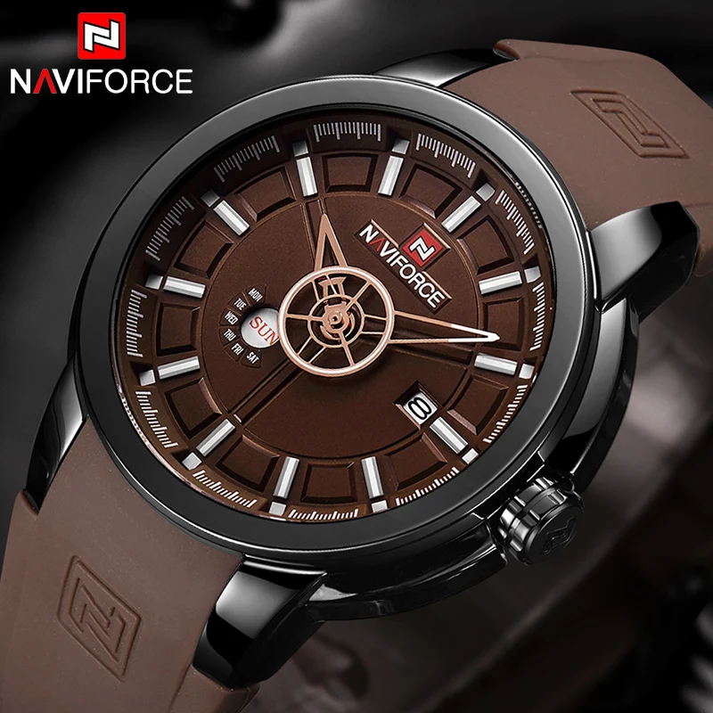 

NAVIFORCE 9107 Luxury Brand Watches Men Sport Mens Watches Casual Week Quartz Military Wristwatches Clock Male Relogio Masculino