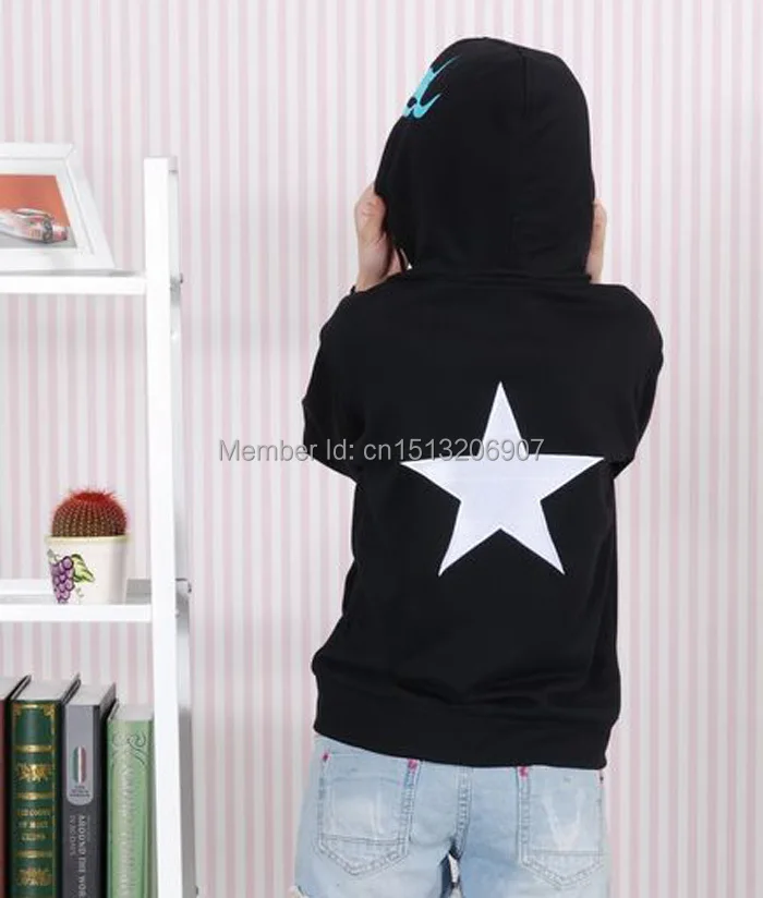 Костюм для косплея Fantasia Infantil Black Rock Shooter черная толстовка с капюшоном куртка