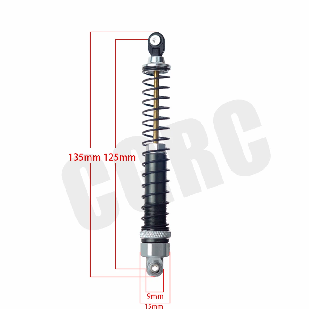 2 шт. масляный Регулируемый 135 мм металлический амортизатор демпфер для 1/10 RC автомобилей запчасти грузовик гусеничный осевой SCX10 TRX4 D90