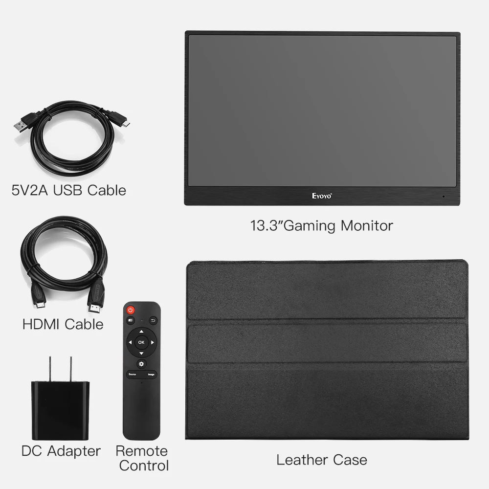 Eyoyo EM13J 13.3" 2540x1440 Portable PC Gaming Monitor IPS Game Monitor with 4K HDMI Input for PS3 PS4 WiiU Switch Raspberry Pi