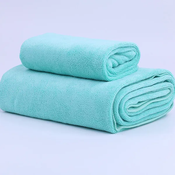 Комплект из 2 предметов, однотонное полотенце банное полотенце из микрофибры полотенце для взрослых Полотенца пляжное полотенце Полотенца 70x140 см, 35x75 см 350 г YJ10 - Цвет: 01