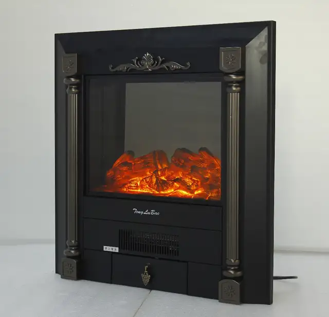 Fireplace Burner Electric Fireplace Firebox Warm Air Blower Remote