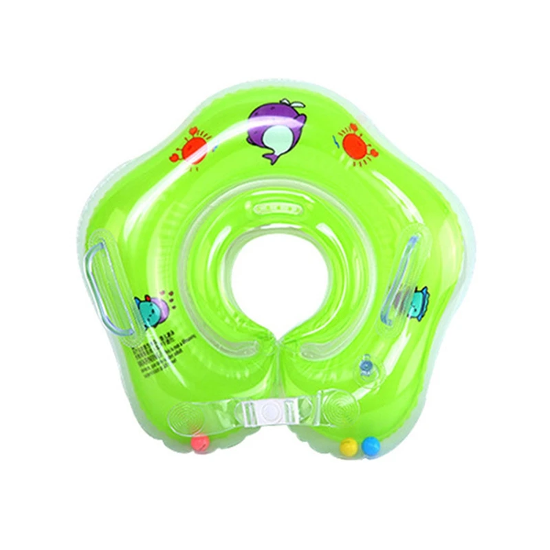 Летние детские шеи плавучее спасательное игрушки для плавания Инструменты Мультфильм поплавок детский спасательный круг детские надувные аксессуары для плавания - Цвет: Green