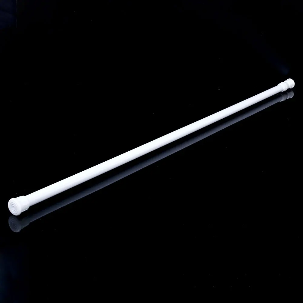 

70-124cm Extending Telescopic Pole Spring Net Shower Valance Curtain Rod Window Spring Tension Curtain Rod Adjustable