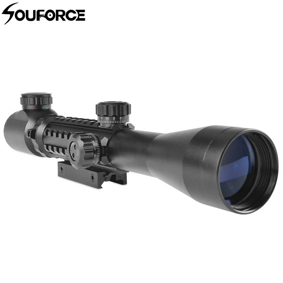 

Aluminum 3-9X40 Illuminated Red/Green Rangefinder Reticle Riflescope of Tripe Picatinny Rail Hunting Airsoft Rifle Scope