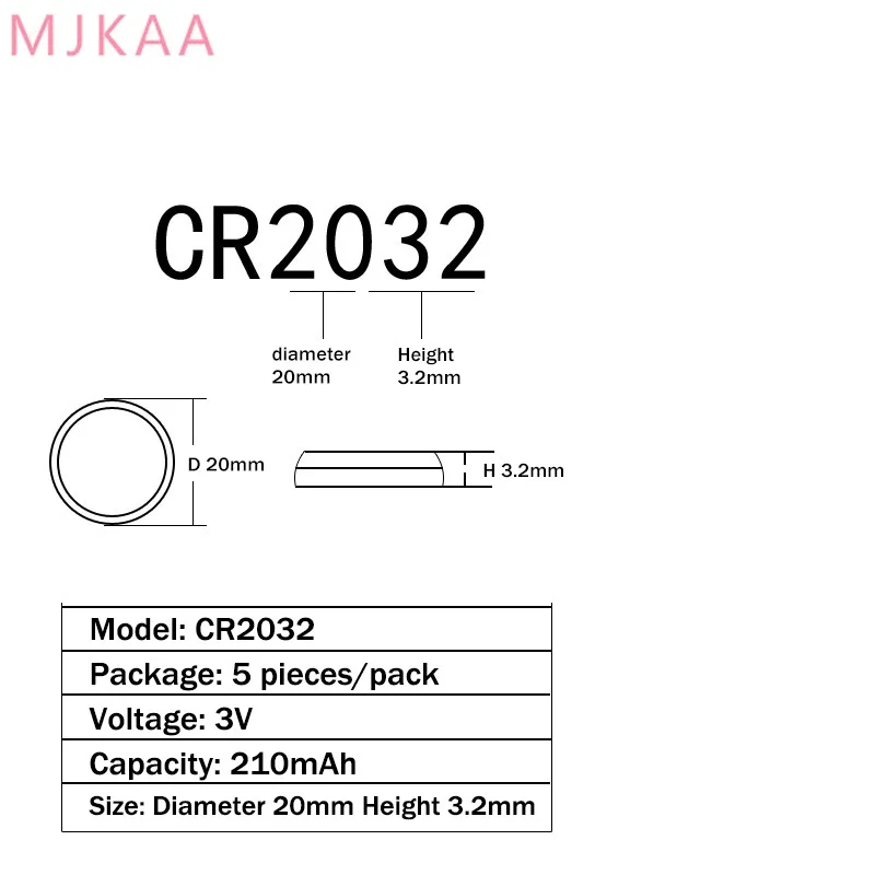 25 шт. CR2032 3 в кнопочные батареи BR2032 DL2032 ECR2032 литиевая батарея 3 в CR 2032 для часов Электронные игрушки дистанционного управления