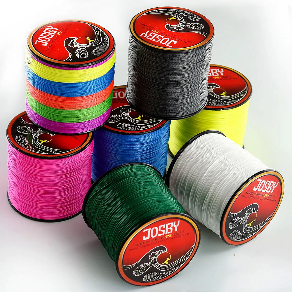 JOSBY Fishing Line 8 Strand Braided Multifilament 10-90LB 100% PE 200M 300M  500M 1000M Pesca Carp Cord Sea Lake Accessories x4