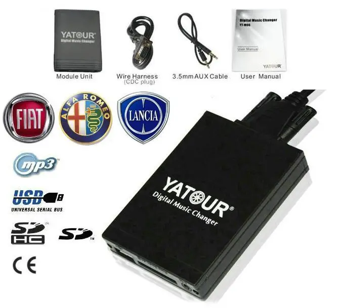 USB Aux SD интерфейс MP3 плеер CD changer для Fiat/Alfa Romeo/Lancia OEM Blaupunkt головное устройство