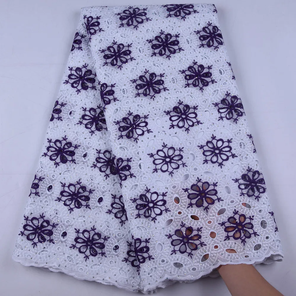 Pure Cotton African Dry Lace Fabric With Stones High Quality Nigerian Lace Fabric Swiss Voile Lace In Switzerland In Party A1654