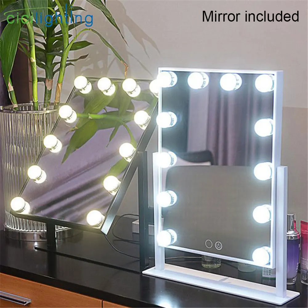 Buy FENNIO Vanity Mirror with Lights 19x22 - LED Lighted Makeup Mirror, Large Makeup Mirror with Lights,Touch Screen with 3-Color Lighting,Led  Mirror Makeup,Dimmable, for Vanity Desk Tabletop, Bedroom