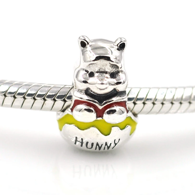 Se adapta a Pandora Charms Pulsera Esterlina del 925 de Plata Perlas de Miel olla Pooh 2016 Nuevo Grano Del Encanto DIY de La Joyería Hace mujeres|pandora charm bracelet|fit pandoradiy