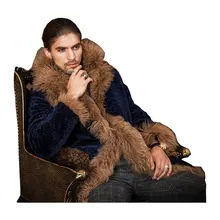Мужские пальто из искусственного меха, длинный Тренч с меховым воротником, кожаная замшевая куртка, мужские пальто, теплые зимние мужские куртки класса люкс